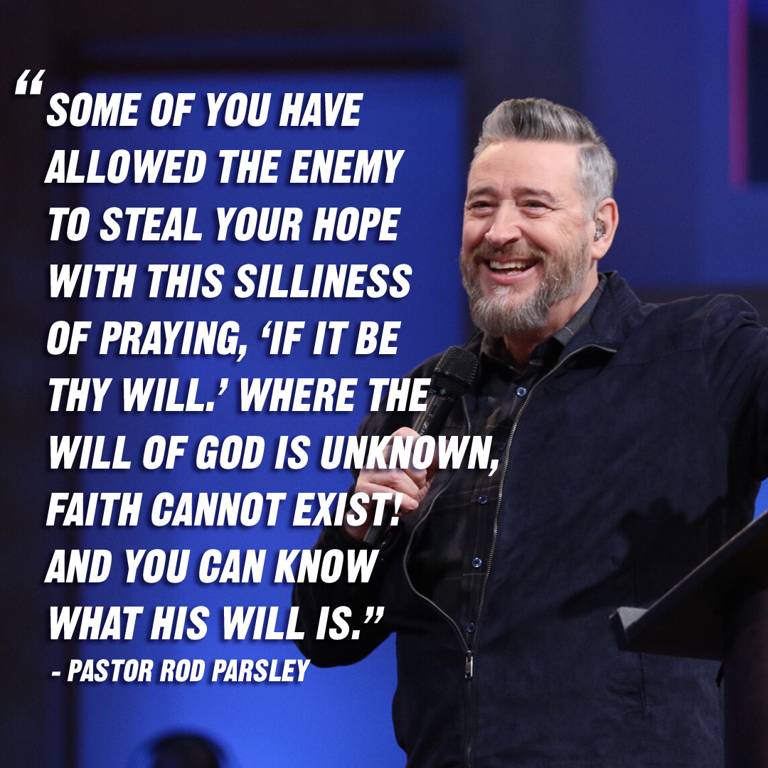 “The promises of God are Yes and Amen, or 'So be it.' What's the 'So be it?' Somebody getting in agreement with what God said. Whatever you're asking Him, He said, 'Yes!'” – Pastor Rod Parsley