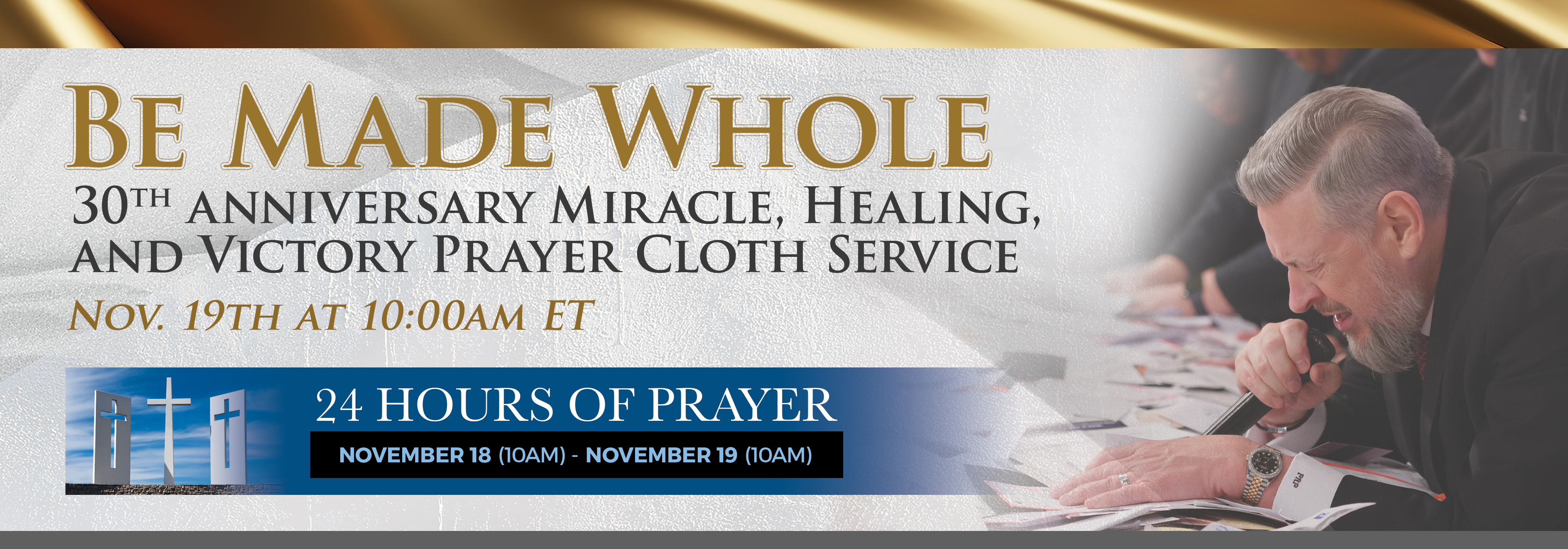 Home  30th Annual Miracle, Healing, and Victory Prayer Cloth Service with  Pastor Rod Parsley