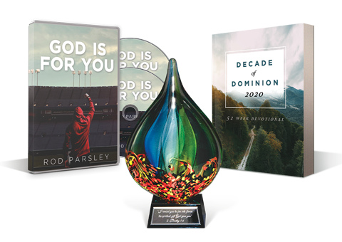 Decade of Dominion 2020 Devo, 4 disc message series: God is for you and Flame Sculpture